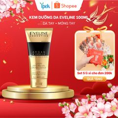 Kem dưỡng da tay và dưỡng móng 100ml Eveline Argan Vanilla Professional Luxury dưỡng ẩm giúp tay mềm mịn, móng chắc khỏe
