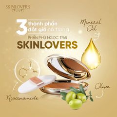 Phấn phủ Hàn dạng nén Skinlovers Blooming mỏng mịn tinh chất ngọc trai sáng da tự nhiên tạo lớp nền hoàn hảo
