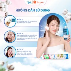 [EVELINE x DLA] Nước tẩy trang Eveline Hyaluronic Clinic B5 500ML chiết xuất rau má lành tính, làm sạch sâu