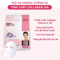 [Quà tặng] Mặt nạ dưỡng da tinh chất trắng da Dermal Hàn Quốc 23 gram cho bông tẩy trang IPEK