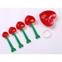Set thìa đong làm bánh, set thìa chia đồ ăn dặm cho bé hình trái tim