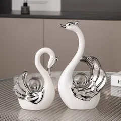 Tượng đôi thiên nga uyên ương trang trí decor nhà cửa, quà tặng đám cưới, quà tân gia