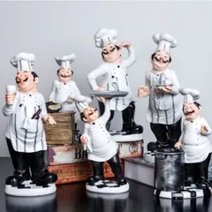 (Có video) Tượng đầu bếp trang trí bếp, decor bếp, yêu bếp nghiện nhà