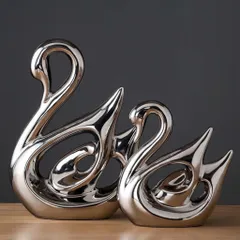 Tượng đôi thiên nga uyên ương trang trí decor nhà cửa, quà tặng đám cưới, quà tân gia
