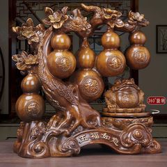 Tượng Hồ Lô Ngũ Phúc kèm Thiềm Thừ Phong Thủy Trang Trí Decor Phòng Khách