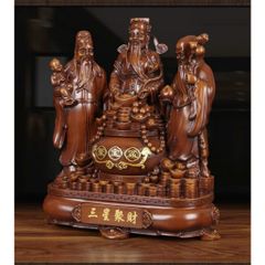 (Size 32 cm) Tượng trang trí nhà cửa tam đa Phúc Lộc Thọ, quà tặng tân gia cao cấp, vật phẩm phong thủy