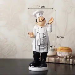 (Có video) Tượng đầu bếp trang trí bếp, decor bếp, yêu bếp nghiện nhà