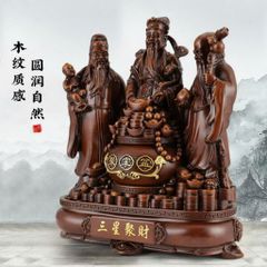 (Size 32 cm) Tượng trang trí nhà cửa tam đa Phúc Lộc Thọ, quà tặng tân gia cao cấp, vật phẩm phong thủy