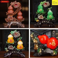 Tượng trang trí decor phòng khách, quà tặng hình hồ lô nhiều mẫu