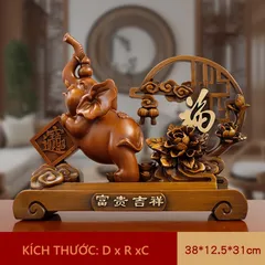 Tượng VOI PHÚ QUÝ CÁT TƯỜNG, tượng trang trí decor nhà cửa cao cấp