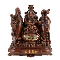(Size 39 cm) Tượng tam đa Phúc Lộc Thọ, Tam Tinh trang trí nhà cửa, decor phòng khách, quà tặng tân gia