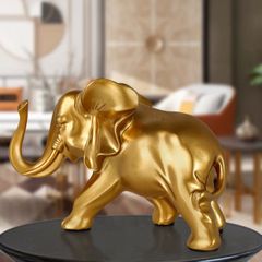 Tượng trang trí nhà cửa voi vàng, tượng voi phong thủy