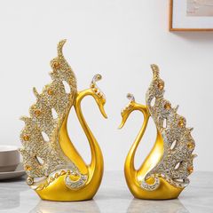 (Hàng đẹp, nước sơn bóng) Tượng đôi thiên nga trang trí phòng ngủ, phòng khách, quà tặng tân gia, quà tặng đám cưới