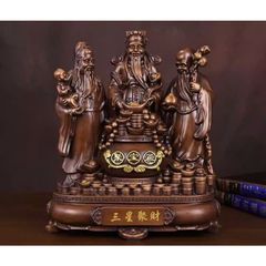(Size 39 cm) Tượng tam đa Phúc Lộc Thọ, Tam Tinh trang trí nhà cửa, decor phòng khách, quà tặng tân gia