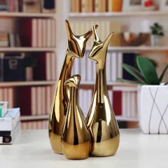 Tượng trang trí, tượng decor phòng khách, trang trí tủ kệ mạ vàng mạ bạc các loại