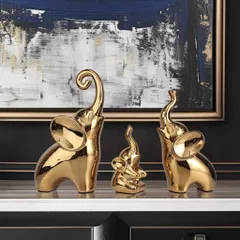 Tượng trang trí, tượng decor phòng khách, trang trí tủ kệ mạ vàng mạ bạc các loại