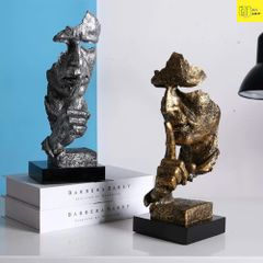 Tượng trang trí Im lặng là vàng, tượng không nói decor trang trí nhà cửa