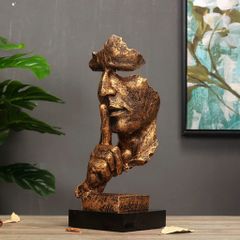 Tượng trang trí Im lặng là vàng, tượng không nói decor trang trí nhà cửa