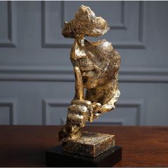Tượng trang trí Im lặng là vàng, tượng không nói decor trang trí nhà cửa