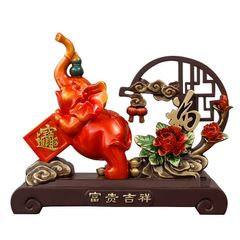 Tương voi Phú quý cát tường, Tượng Voi chữ phúc trang trí decor nhà cửa, quà tặng cao cấp