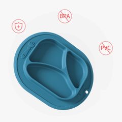 (XẢ HÀNG) Khay ăn dặm silicone cho bé, khay ăn dặm chỉ huy chia ngăn