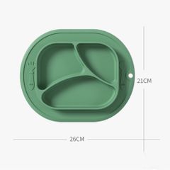 (XẢ HÀNG) Khay ăn dặm silicone cho bé, khay ăn dặm chỉ huy chia ngăn