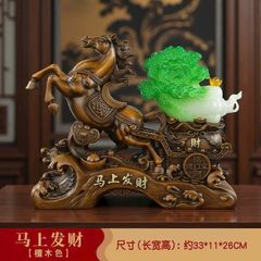 Tượng ngựa kéo bắp cải, tượng ngựa phong thủy trang trí decor nhà cửa cao cấp