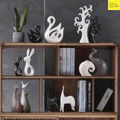 Tượng gốm sứ trang trí phòng khách, nhà cửa, tủ kệ, giá sách