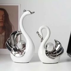 Đôi thiên nga gốm sứ trang trí nhà cửa, decor tủ kệ, quà tặng tân gia, quà tặng đám cưới