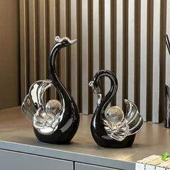 Đôi thiên nga gốm sứ trang trí nhà cửa, decor tủ kệ, quà tặng tân gia, quà tặng đám cưới