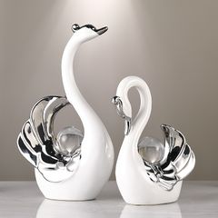 Đôi thiên nga gốm sứ trang trí nhà cửa, decor tủ kệ, quà tặng tân gia, quà tặng đám cưới