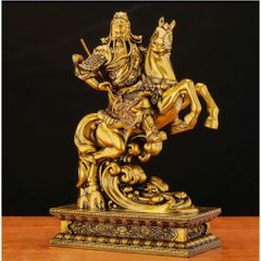 Tượng phong thủy quan công cưỡi ngựa, trang trí, decor nhà cửa, quà tặng cao cấp