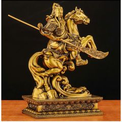 Tượng phong thủy quan công cưỡi ngựa, trang trí, decor nhà cửa, quà tặng cao cấp