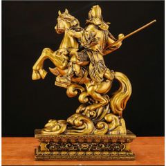 Tượng phong thủy quan công cưỡi ngựa, trang trí, decor nhà cửa, quà tặng cao cấp