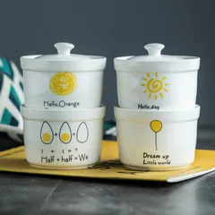 [SIZE LỚN] Cốc chưng yến, hũ chưng yến, cốc sứ, bát sứ có nắp đậy