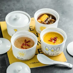 [SIZE LỚN] Cốc chưng yến, hũ chưng yến, cốc sứ, bát sứ có nắp đậy