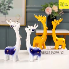 Đôi hươu sứ trang trí nhà cửa, tủ kệ, giá sách, quà lưu niệm cho bạn bè, người thân, quà tặng giáng sinh, quà noel