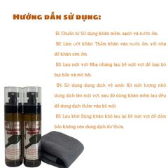 Chai xịt vệ sinh mặt vợt Pickleball Cleaner Chính hãng (Tặng kèm khăn lau)