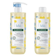 Gel Tắm Gội 2in1 Cho Bé Klorane Bébé 500ml – Hoa Cúc Calendula – Làm Sạch Dịu Nhẹ Da & Tóc – Không Paraben