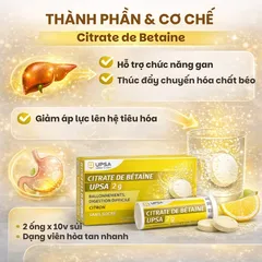 Viên sủi Upsa Citrate De Betaine 2g giảm đầy hơi, chướng bụng, khó tiêu 626941
