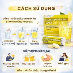 Viên sủi Upsa Citrate De Betaine 2g giảm đầy hơi, chướng bụng, khó tiêu 626941