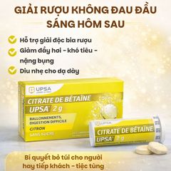 Viên sủi Upsa Citrate De Betaine 2g giảm đầy hơi, chướng bụng, khó tiêu 626941