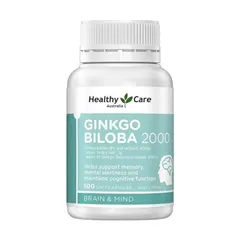Viên Bổ Não Healthy Care Ginkgo Biloba 2000mg - Tăng Cường Trí Nhớ, Giảm Đau Đầu, Hỗ Trợ Lưu Thông Máu Não 100 Viên 626960