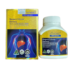 Giải Độc Gan Vitatree Super Liver Detox 38000 - Viên Uống Với Milk Thistle, Hỗ Trợ Gan Khỏe Mạnh, Giúp Tiêu Hóa Tốt