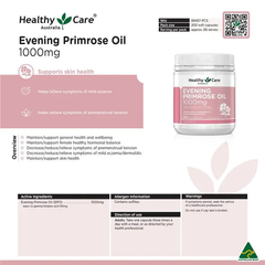 Tinh Dầu Hoa Anh Thảo Healthy Care Evening Primrose Oil 1000mg 200 Viên - Cân Bằng Nội Tiết Tố và Chăm Sóc Sức Khỏe Phụ Nữ 626985