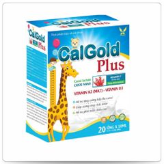 (Chính hãng) Hỗ trợ hấp thu Canxi hữu cơ, vitamin K2D3 [TPBVSK Calgold Plus HƯƠU] - H/20 ống x10ml