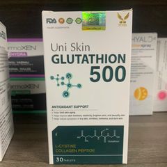 (Chính hãng) Viên uống hỗ trợ đẹp da, sáng da[TPBVSK Uni Skin GLUTATHION 500] - H/30viên
