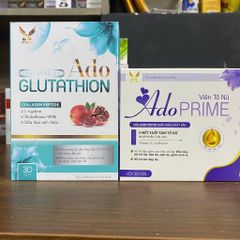 (Chính hãng) Combo Tố Nữ, Sáng Đẹp Da [1H TPBVSK Ado Prime tím+1H TPBVSK Ado Glutathion]_2Hx30 viên