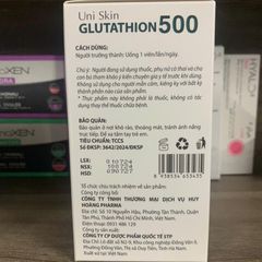 (Chính hãng) Viên uống hỗ trợ đẹp da, sáng da[TPBVSK Uni Skin GLUTATHION 500] - H/30viên