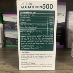 (Chính hãng) Viên uống hỗ trợ đẹp da, sáng da[TPBVSK Uni Skin GLUTATHION 500] - H/30viên